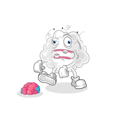 the cloud zombie character.mascot vector