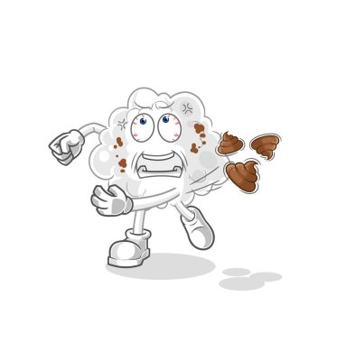 the cloud throwing shit vector