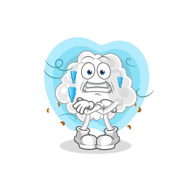 the cloud cold illustration. character vector