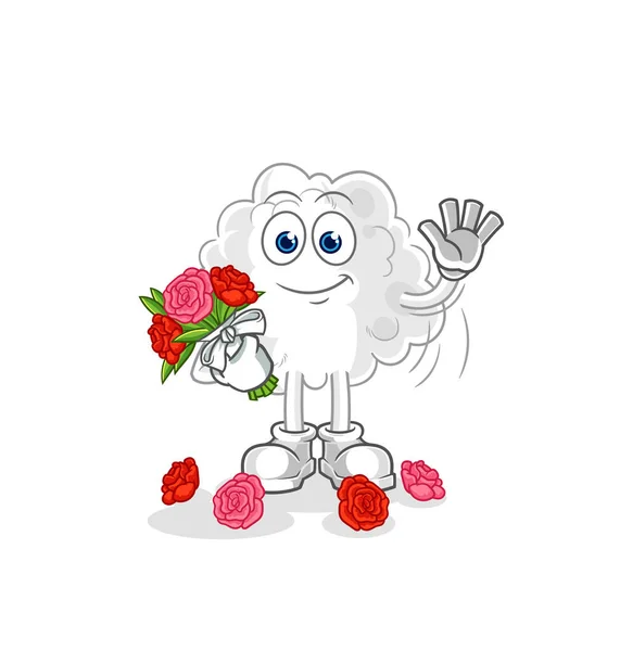 Cloud Bouquet Mascot Cartoon Vector — Stockvektor