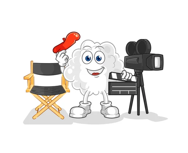 Mascota Del Director Nube Vector Dibujos Animados — Vector de stock