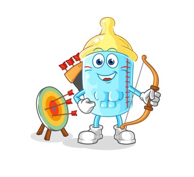 the baby bottle native american tribe. cartoon mascot vector