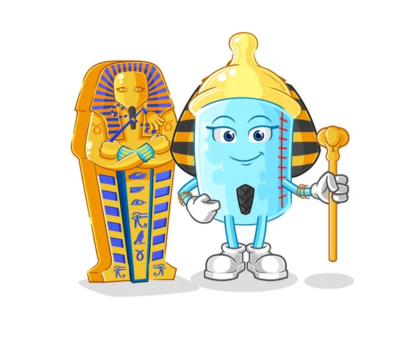 the baby bottle ancient egypt cartoon. cartoon mascot vector