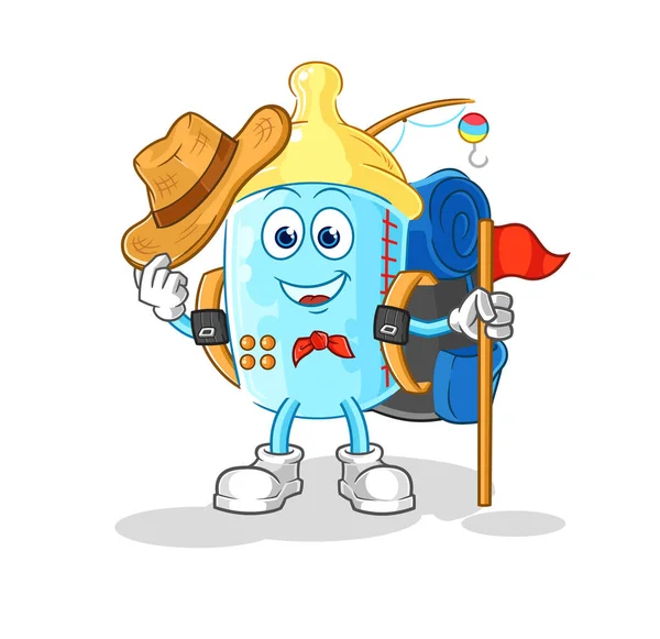 the baby bottle scout vector. cartoon character