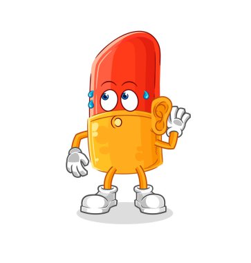 the lipstick eavesdropping vector. cartoon character