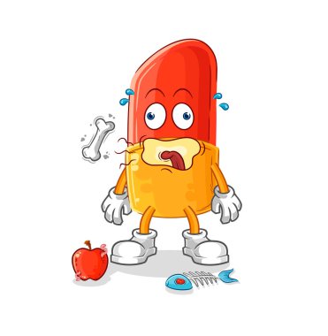 the lipstick burp mascot. cartoon vector