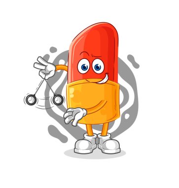 the lipstick hypnotizing cartoon. cartoon mascot vector