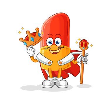 the lipstick king vector. cartoon character