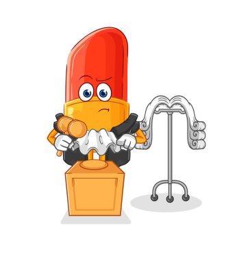 the lipstick judge holds gavel. character vector