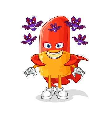 the lipstick Dracula illustration. character vector