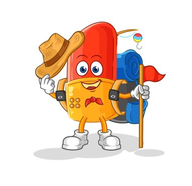 the lipstick scout vector. cartoon character