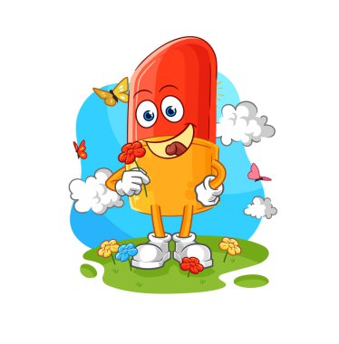 the lipstick pick flowers in spring. character vector
