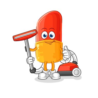 the lipstick clean with a vacuum . character vector