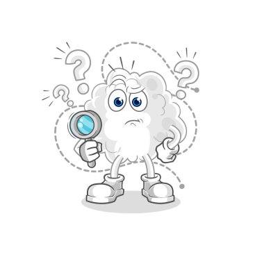 the cloud searching illustration. character vector