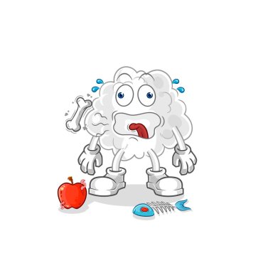 the cloud burp mascot. cartoon vector
