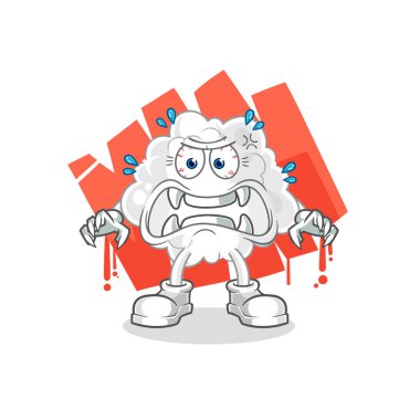 the cloud monster vector. cartoon character