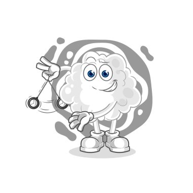 the cloud hypnotizing cartoon. cartoon mascot vector