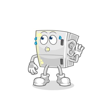 the fridge eavesdropping vector. cartoon characte