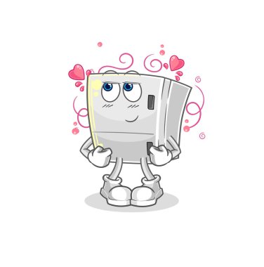 the fridge shy vector. cartoon characte