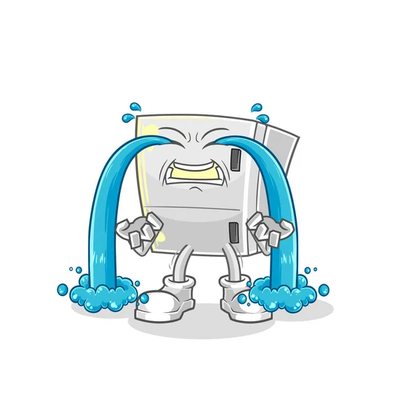 Fridge Crying Illustration Character Vecto — Stok Vektör