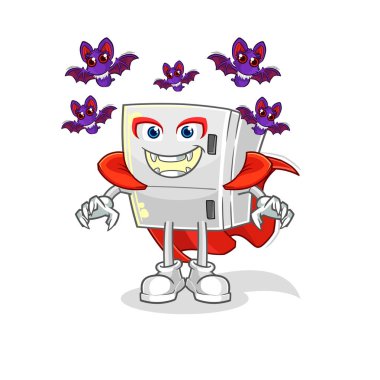 the fridge Dracula illustration. character vecto
