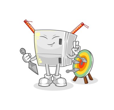 the fridge ninja cartoon. character vecto