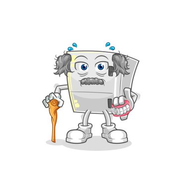 the fridge white haired old man. character vecto