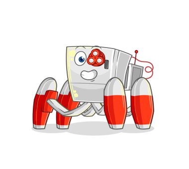 the fridge future robot vector. cartoon characte