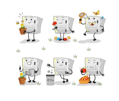 the fridge save the earth group. cartoon masco