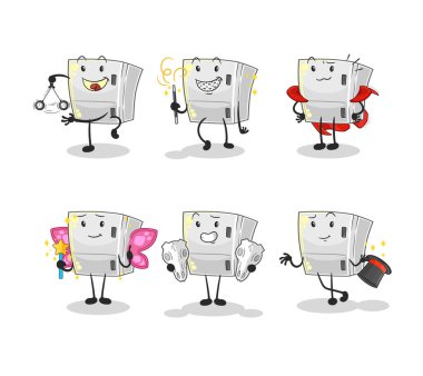 the fridge magic group character. cartoon mascot vecto