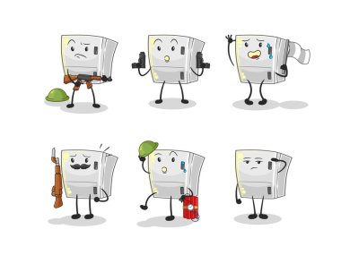 the fridge troops character. cartoon mascot vecto