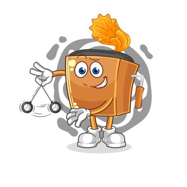 the record player hypnotizing cartoon. cartoon mascot vecto