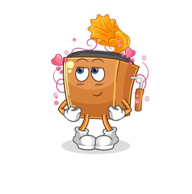 the record player shy vector. cartoon characte