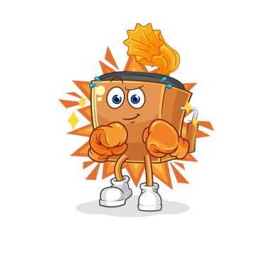 the record player boxer character. cartoon mascot vecto