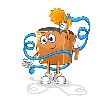 the record player Rhythmic Gymnastics mascot. cartoon vecto