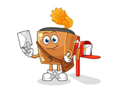 the record player postman vector. cartoon characte