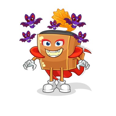 the record player Dracula illustration. character vecto