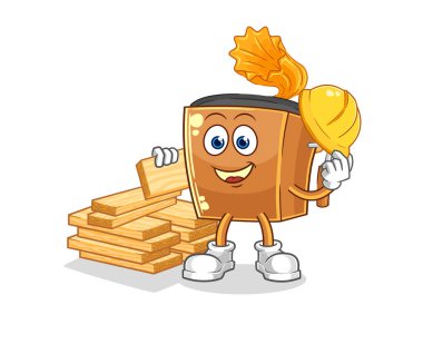 the record player builder vector. cartoon characte