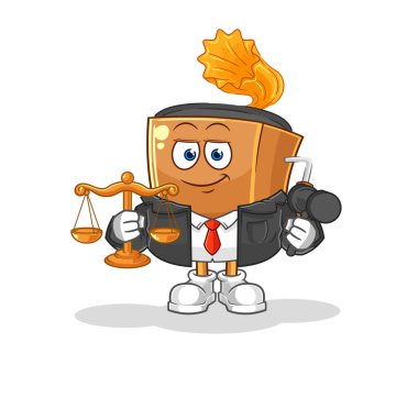 the record player lawyer cartoon. cartoon mascot vecto