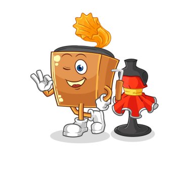 the record player fashion designer vector. cartoon characte