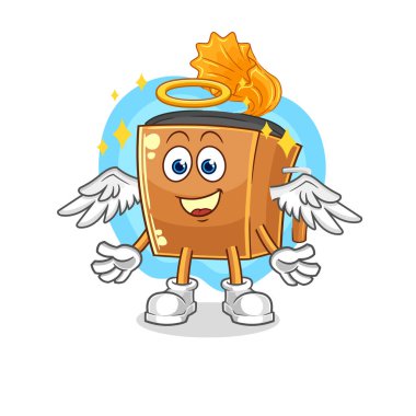 the record player angel with wings vector. cartoon characte