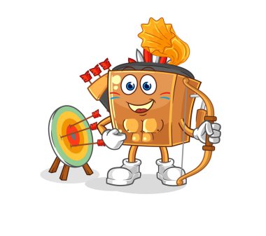 the record player native american tribe. cartoon mascot vecto