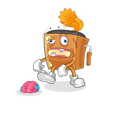 the record player zombie character.mascot vecto