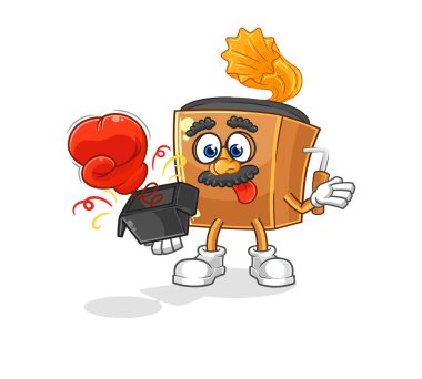 the record player prank glove in the box. cartoon masco