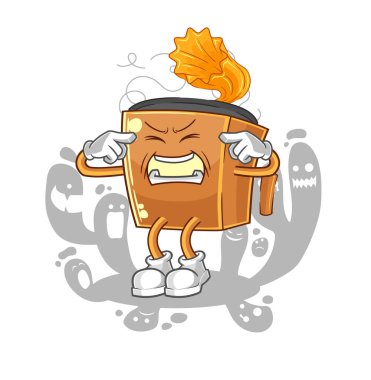 the depressed record player character. cartoon vecto