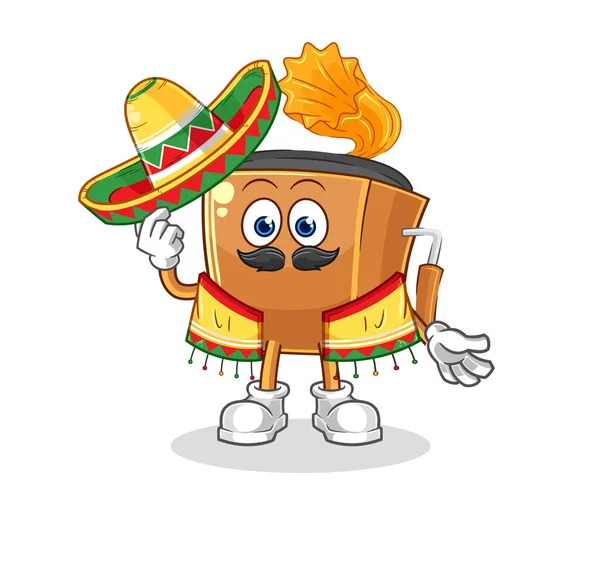 墨西哥的文化和国旗 卡通吉祥物矢量 — 图库矢量图片