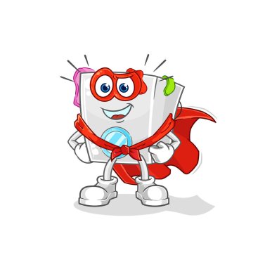 washing machine heroes vector. cartoon characte