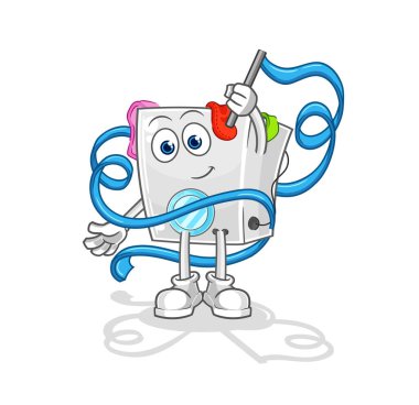 washing machine Rhythmic Gymnastics mascot. cartoon vecto