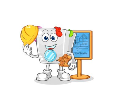 Çamaşır makinesi Mimarlığı. karakter vektosu