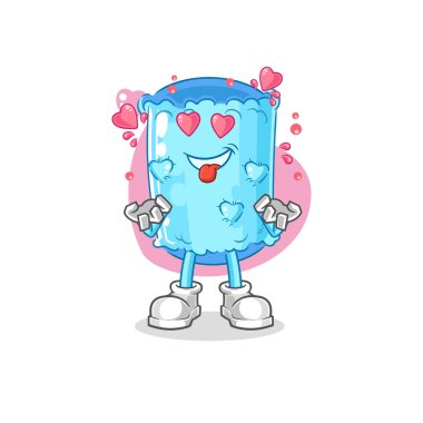 Bolster yastık düşüşü aşk vektörü. karikatür